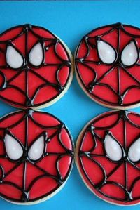 These are sugar cookies with icing Spider Man faces on them. Still, I'm sure any fan will love them.