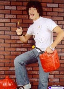 Guess this kid was voted either Most Likely to Commit Arson or Most Likely to Blow Himself Up. Either way, he seems to like fire a lot which is disturbing.