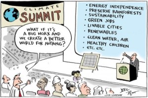 This is a political cartoon pertaining the the Climategate Scandal which involved some hacked e-mails taken way out of context. Investigations have cleared the scientists involved of wrongdoing, however. But don't tell that to global warming deniers.