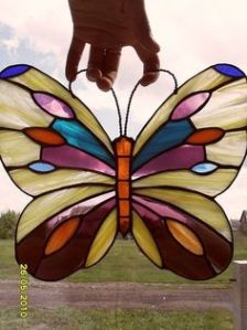 This one is so lovely with the colorful spots and stripes. Not sure if there's a real butterfly that looks like this.