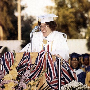 Hey, that's Weird Al Yankovic giving his valedictorian speech. And yes, he's as weird now as he was then. But he's one of the most successful musical comedy artists of all time.