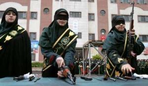 Sorry to offend anyone here but it's not what you'd think. It's actually a graduation ceremony of women in the Iranian police force. However, as an American, I tend to be accustomed to the idea that assault weapons and hijabs don't mix.