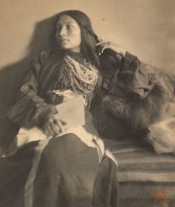 “The old legends of America belong quite as much to the blue-eyed little patriot as to the black-haired aborigine. And when they are grown tall like the wise grown-ups may they not lack interest in a further study of Indian folklore, a study which so strongly suggests our near kinship with the rest of humanity and points a steady finger toward the great brotherhood of mankind, and by which one is so forcibly impressed with the possible earnestness of life as seen through the teepee door! If it be true that much lies "in the eye of the beholder," then in the American aborigine as in any other race, sincerity of belief, though it were based upon mere optical illusion, demands a little respect. After all he seems at heart much like other peoples.” 