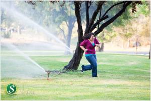 Apparently, they didn't get the memo that the country club would be running the sprinkler system that day. In my area, we have a kind of sprinkler system called, "rain."