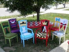 You see that the chairs represent a major character. And each is well designed. Not sure if I'd want to see it outdoors though.