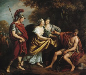 Timon: "Why, I was writing of my epitaph; it will be seen to-morrow: my long sickness/Of health and living now begins to mend,/And nothing brings me all things. Go, live still;/Be Alcibiades your plague, you his,/And last so long enough!" - Act V, Scene 1