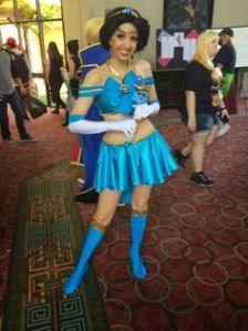 It's basically Princess Jasmine in a Sailor Moon outfit. And it's in her color, too.
