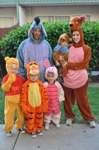 This family seems rather well dressed as the cast from Winnie the Pooh. Too bad they couldn't include Rabbit. But what's not to love?