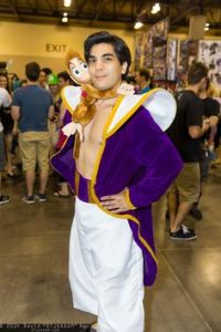 Well, Abu is stuffed in this. But I do like Aladdin's outfit though. It's probably from the end.