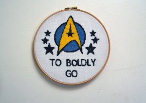 Well, this looks rather well done. The Starfleet logo and stars look quite intricate and everything.