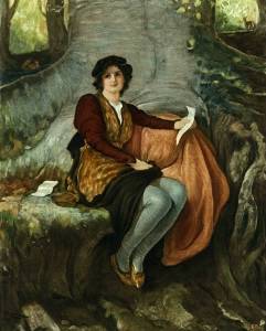 "Men have died from time to time, and worms have eaten them, but not for love." - Act IV, Scene 1. Yes, but tell that Orlando. Or just tell him you're Rosalind already.