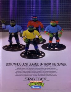 I know I had these on another post from last year. But still, Star Trek Ninja Turtles seem as idiotic as they sound. Seriously, why?