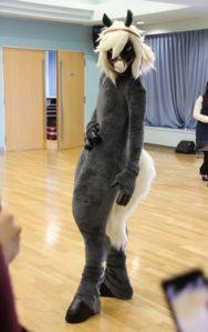 I wouldn't be surprised if she thinks she should be a Mane and Tail mascot. It's an animal shampoo by the way.