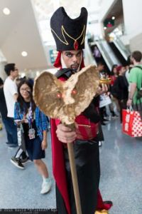 Because that's how he hypnotizes the Sultan. However, before the Genie, his powers can only go so far.