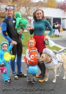 Yes, this is a Finding Nemo family. And it seems the parents are a diver and Darla. Like the dog shark.