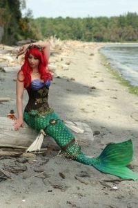 Here's Ariel with a steampunk tail. I know it might seem far-fetched. But it works.