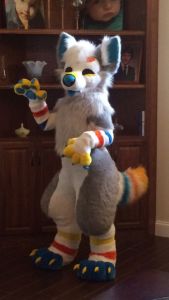 I know what you might be thinking. And no, I don't think the legs and tail are tie dyed.