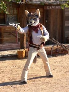 Because the lone wolves don't have the packs to back them up. So they're drifting from town to town, getting into saloon gun matches and high noon showdowns.