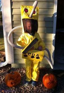 The Child Detection Agency was in Monsters, Inc. which is charged with finding kids in the monster world. Also, they believe that kids are toxic contaminants, which Mike and Sulley realize isn't the case. Still, this is a very creative costume.