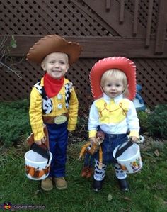 Guess these two are brother and sister and are dressed for Halloween. Still, these two are so cute.