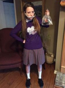 In case you don't remember, she's the dentist's niece from Finding Nemo. And there's a good reason why the aquarium fish are afraid of her.