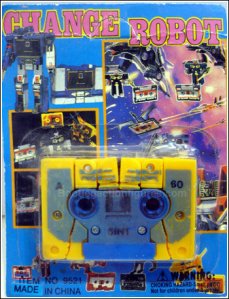 Well, he changes into a cassette tape anyway. And I know that some of my youngest cousins have no idea what a cassette tape is.