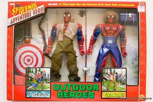 These are Archer and Fisherman heroes respectively. Come with their own set of accessories. If I wanted an action figure that could shoot arrows and fish, I'd go with one of Katniss Everdeen.
