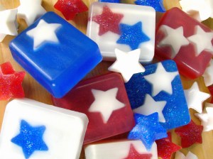 Contains stars inside and out. Will surely keep you star spangled and squeaky clean.