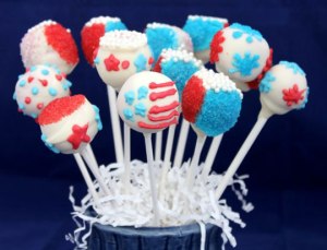 Always have to have some cake pops on these posts. Yet, at least one in this set is of an American flag.
