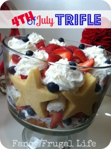 Well, I've had trifles in my last 4th of July treat post last year. But not with stars inside like in this one.