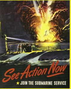 They do a bunch of cool stuff like shooting down U-boats. However, I don't see a sinking ship on fire as a glorious sight worthy of a recruitment poster.