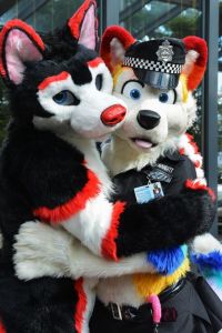 This is probably from Britain due to the lady dog's police uniform style. It's very apparent in the hat.