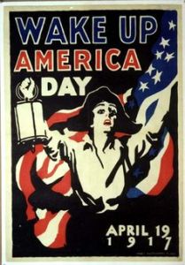I guess this date was picked specifically as the anniversary of the American Revolution. Also the girl is wearing a cocked hat and carrying a lantern.