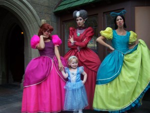 These women are great in their roles. And the little girl in the Cinderella gown is smiling. Love it.