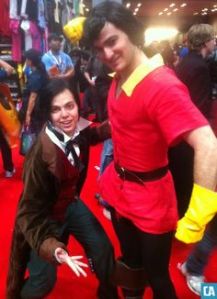 By getting a local bar to sing a song about how great he is. Because no one does it like Gaston.