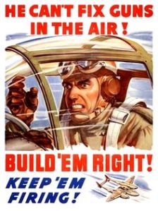 He can't fix any plane problems in the air. Nor could he shoot down Nazis either. So don't screw up his chances of survival. Not that they're great anyway.