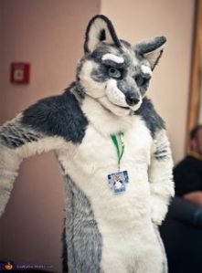 Why does he have white eyebrows? Because I don't think dogs have them. Oh, wait, furries are fans of anthropomorphic characters. That explains it.
