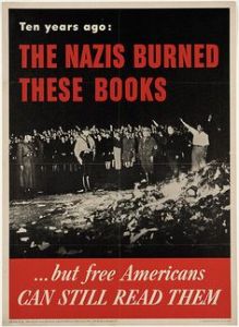 Because unlike Americans, the Nazis don't believe in a free press. This is why they staged book burnings. Yes, they hate American freedom.
