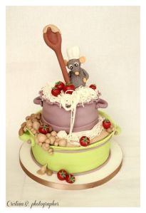 Normally, such a sight might be a chef's nightmare. But since it's on a cake honoring a Pixar film, it's adorable.