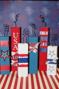 Each one is decorated in its own way. One even says, "USA."