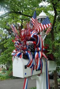 And it seems this person went all out with theirs. Includes American flags, ribbons, firecrackers, and a beer can.