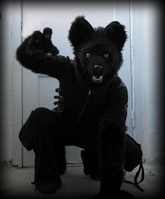 And yes, he sure looks menacing with all his gear. But in a cute way.