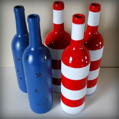 However, you don't drink out of them because they're for display. Consists of 2 blue with stars and 3 with red and white stripes.