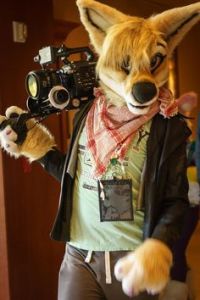 Yes, that's a dog with a camcorder. There's also a Video Hound website by the way, too.