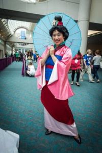 I guess Mulan's matchmaker costume is quite popular. But I don't think Mulan was ever comfortable being in that outfit or her situation there.