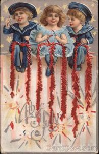 Yet, these kids are happily sitting with lit fireworks when they shouldn't. Also, they're kind of creeping me out with their smiles.