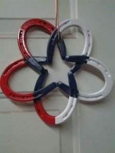 Like how these form a star in the center. And how it's painted blue while the edges are red and white.