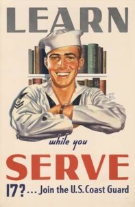 Because it's the least exciting military branch there is which is great for chickenshits. You just have to watch for enemy ships all day.