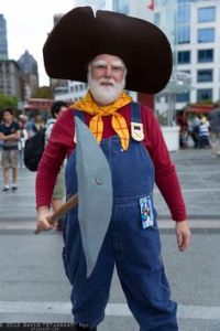 Wonder if it helped him get out of that box. Still, despite his grandfatherly exterior, Stinky Pete isn't a nice guy or he wouldn't be on here.