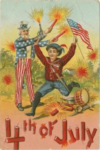 And again, a boy is surrounded by explosives and weapons. But no one is giving a damn as always in these cards. Not even Uncle Sam himself if he counts as adult supervision.